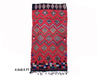 5x9 Vintage Moroccan Rug: Berber Unique Decor Rug!