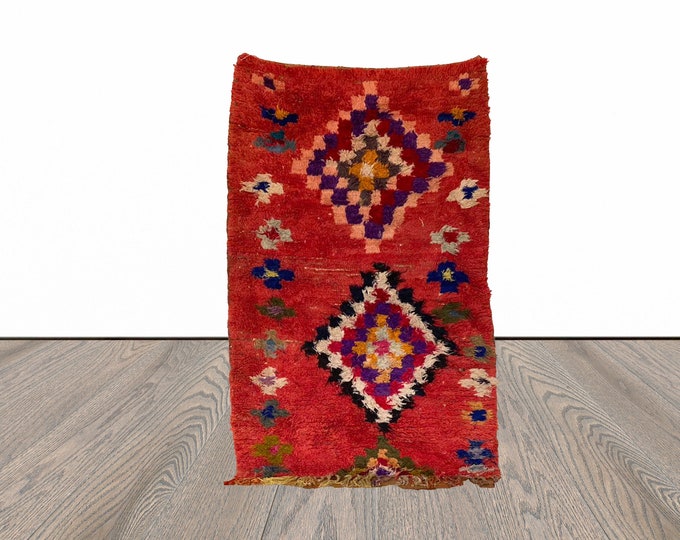 3x6 ft Moroccan vintage woven rug!