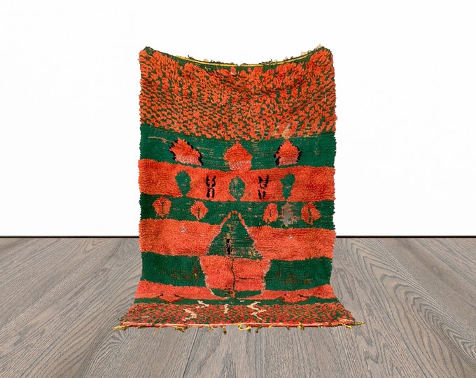 3x5 ft Moroccan vintage small area rug!