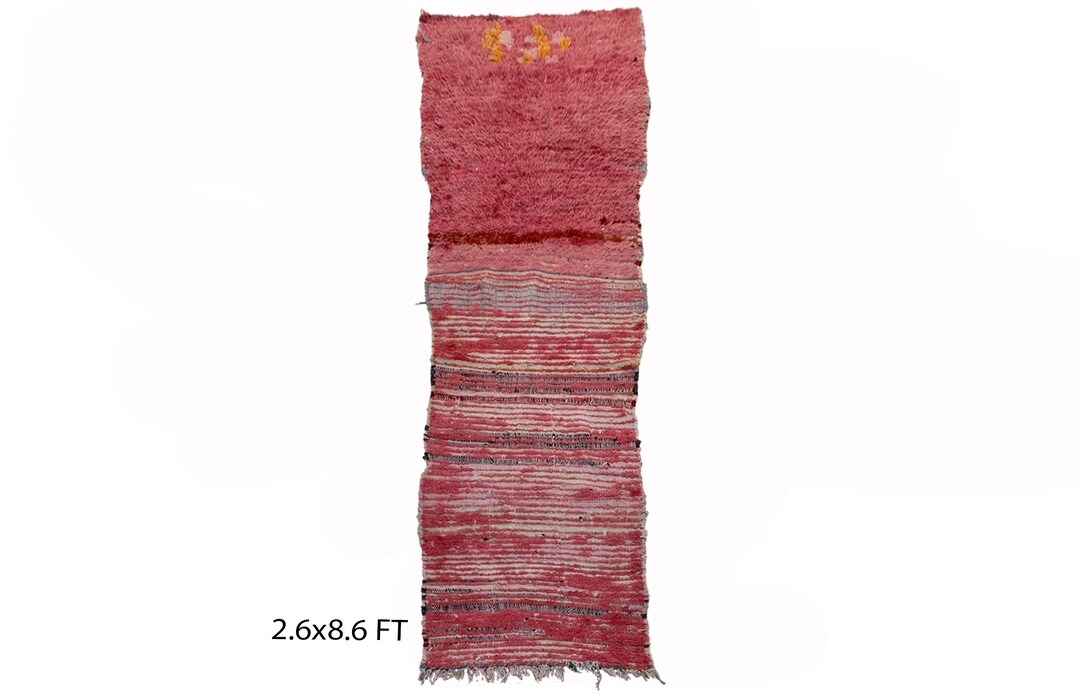 Solid Faded Red Runner Rug 3x9 , Moroccan Vintage Rug Runner. - Etsy Canada