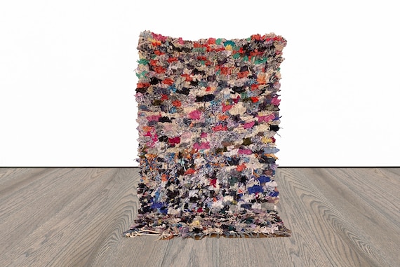 3x4 Ft Small Boucherouite Moroccan Rug. - Etsy
