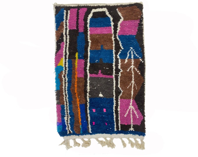 Custom Bohemian Home Decor: Colorful Moroccan Handmade Area Rug!