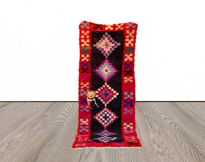 3x10 ft long vintage Moroccan runner rug!