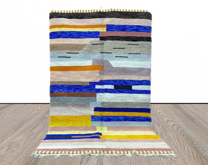 Colorful Moroccan Rug, handmade Wool shag Area Rug, Perfect for Home Decoration.