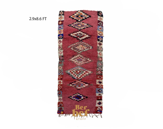 Berber Moroccan soft woven rug runner 3x6 ft!