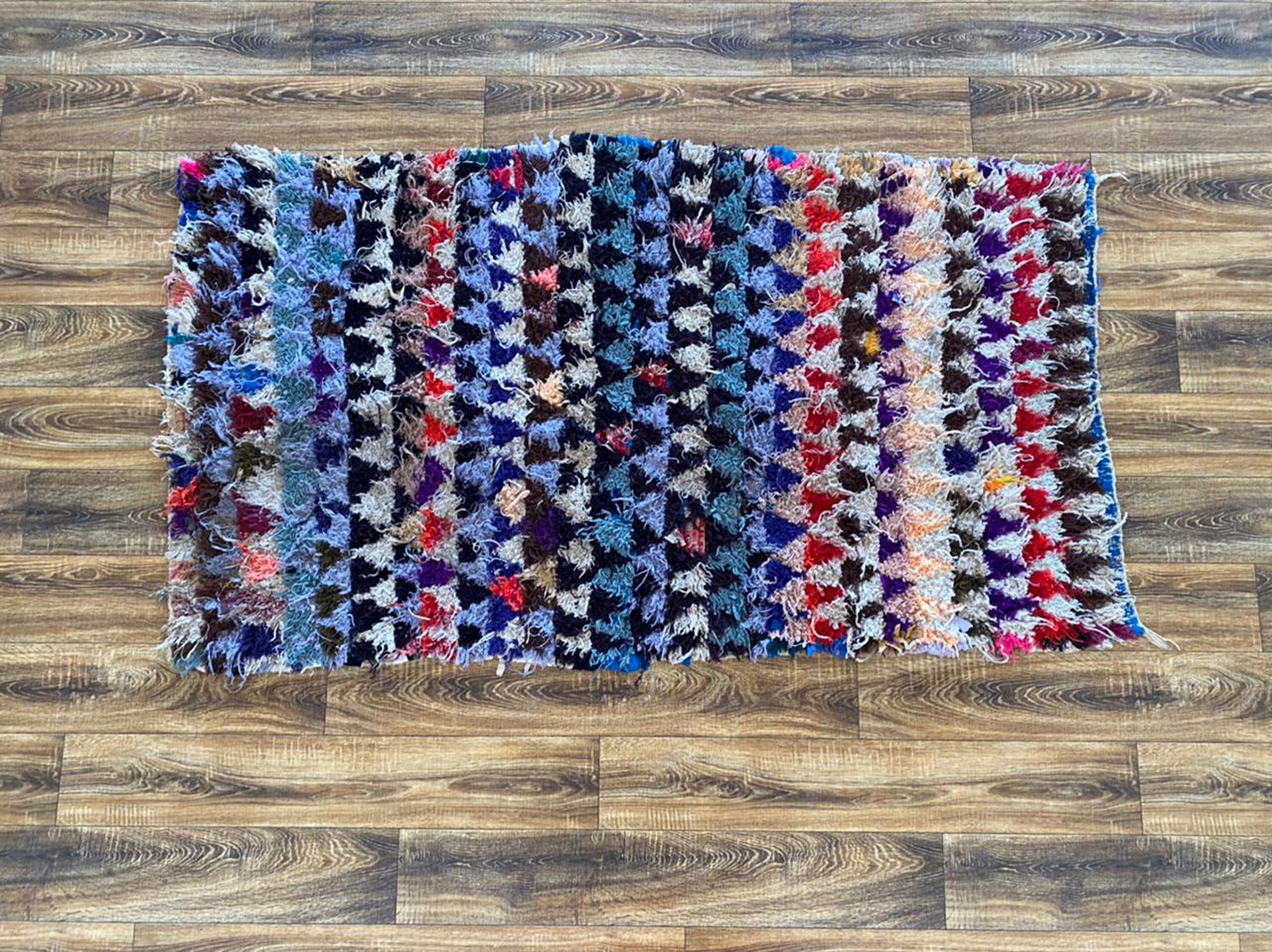 3 x 6 フィートのビンテージ モロッコ織りラグ。 - Etsy 日本