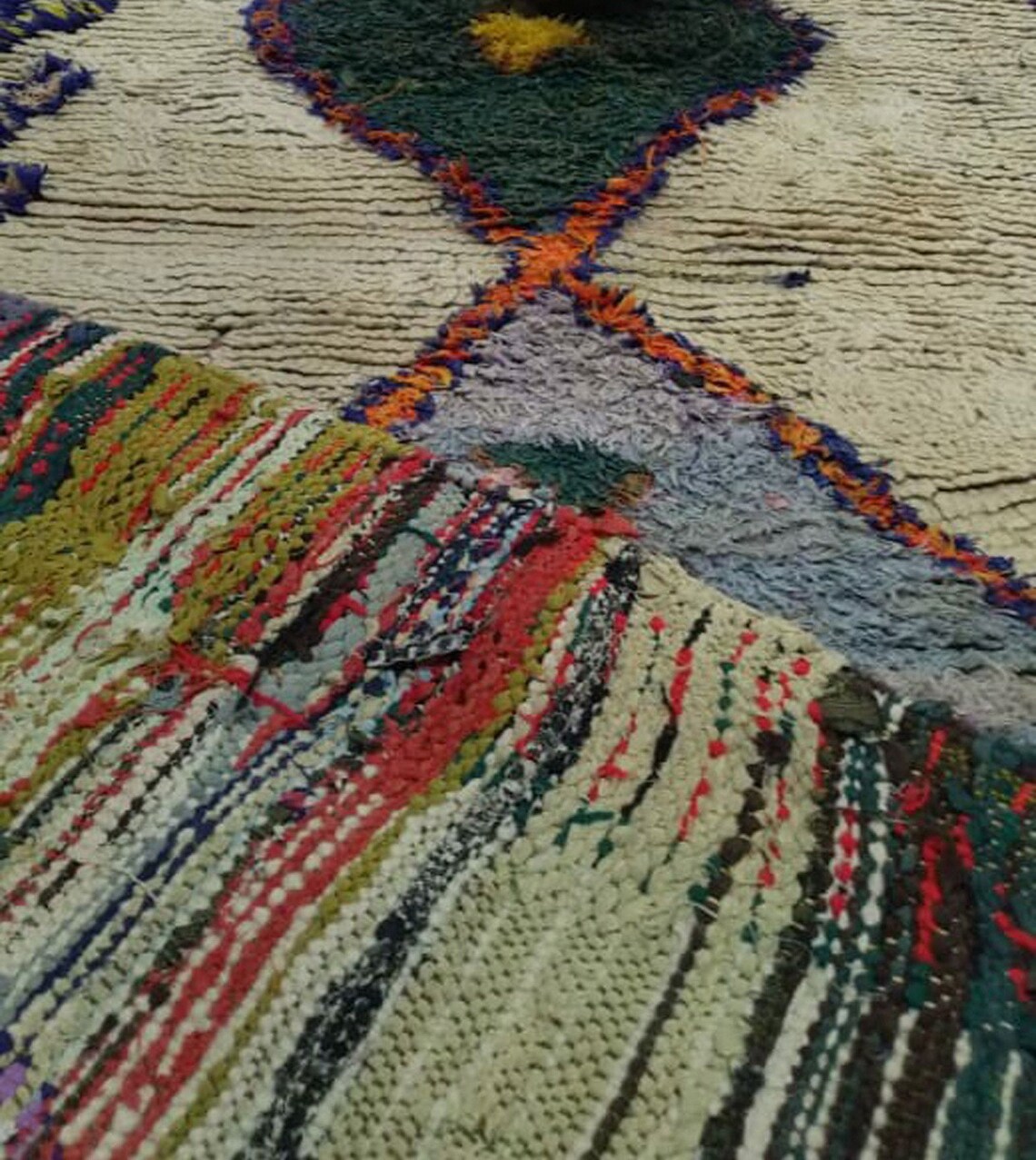 White Moroccan Berber Vintage rug 5x7 Morocco Azilal Tribal Etsy