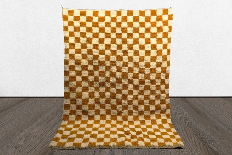 Moroccan Checkered rug checker board rug woven rug rug 5x7 Etsy