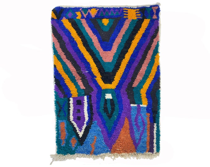 Vibrant Custom Berber Wool Rug: Colorful Handwoven Moroccan Area Rug!