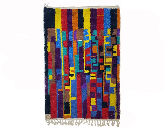 Custom Moroccan Berber Colorful Rug, Handmade Abstract Rug to Your Space!