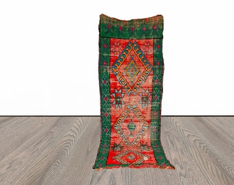 Tappeto marocchino vintage 3 x 8 piedi.