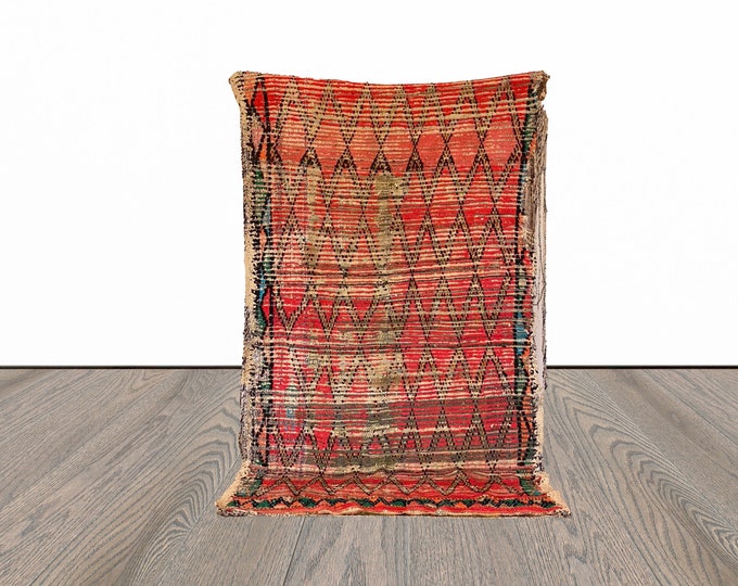 3x6 ft vintage Moroccan worn rug!