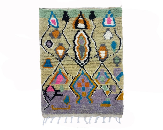 Hand-Knotted Berber Moroccan Rug: Custom Wool Area Rug, wool Berber area rugs!