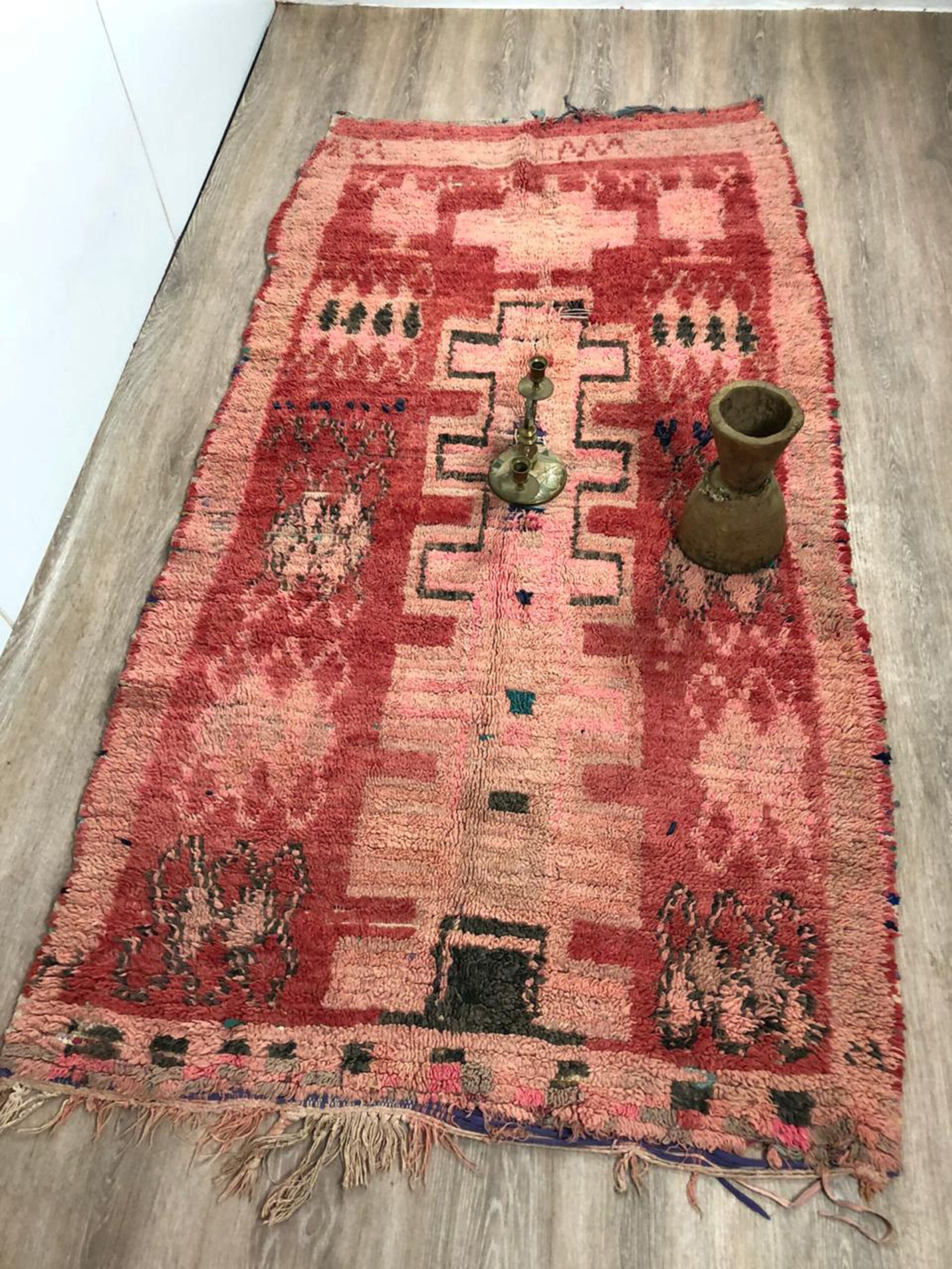 4x7 moroccan red rug red area rug vintage area rug berber Etsy
