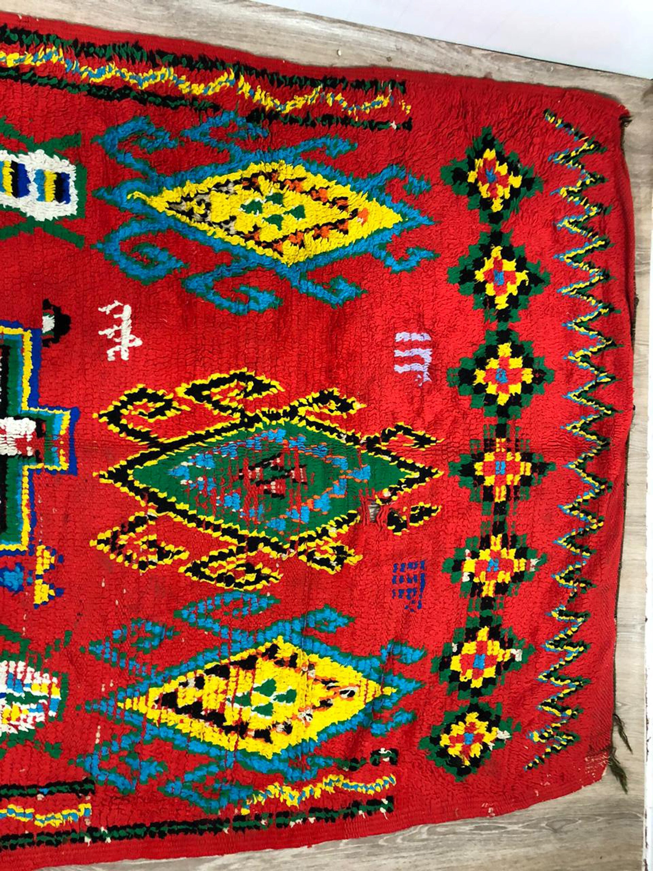 Red Moroccan rug 5x11 Morrocan Berber red rug morocco floor Etsy