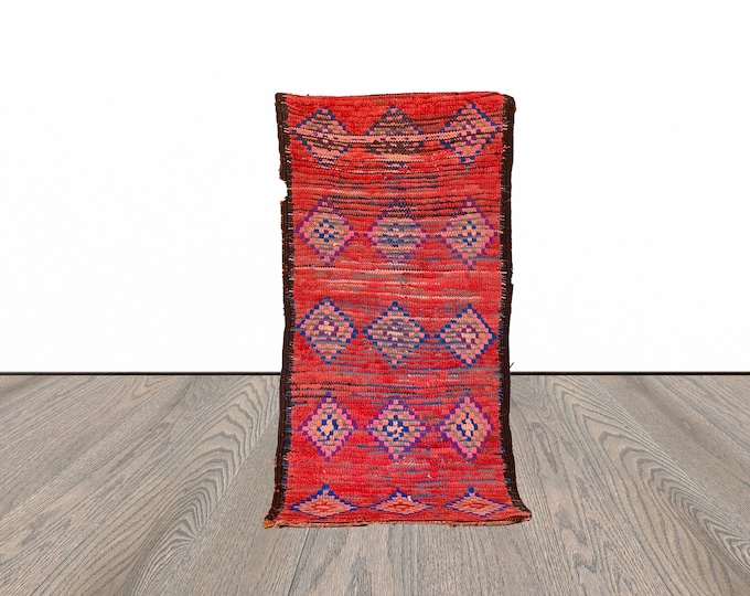 2x5 ft Moroccan small woven area rug!