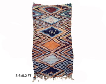 4x6 Moroccan Colorful Area Rug: Vintage Bohemian Decor!