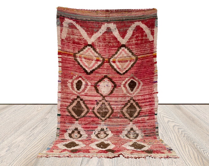 4x8 ft old moroccan berber rugs, vintage wool rugs.