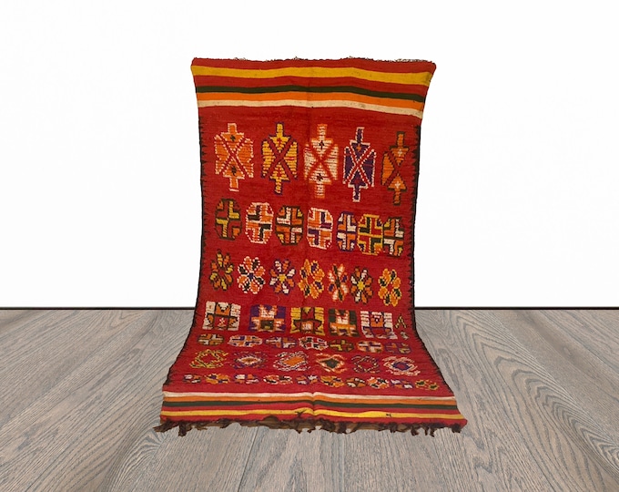 Vintage large Moroccan rug 5x12 ft!