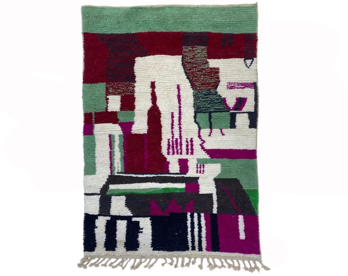 Customized Tribal Rug: Handmade Moroccan Berber Area Rug for Your Home.