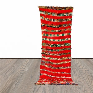 Moroccan vintage runner rug 3x7 ft.