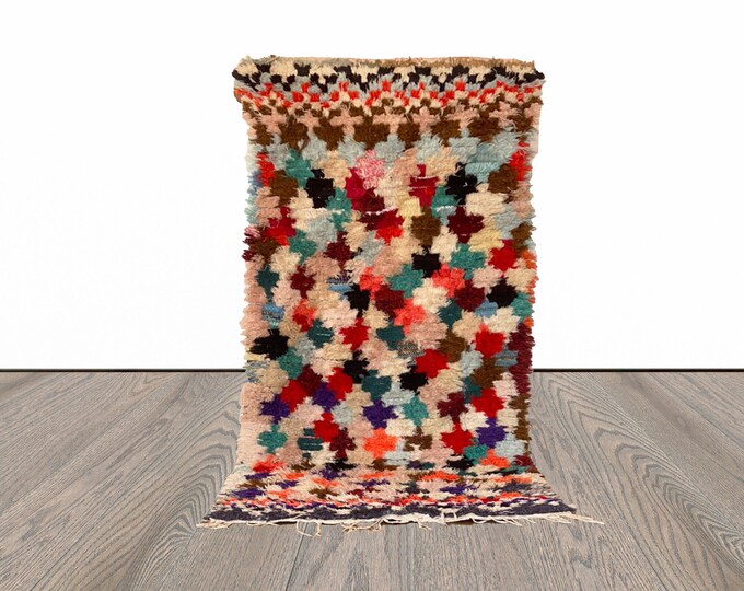 3x6 ft Moroccan colorful vintage rug!