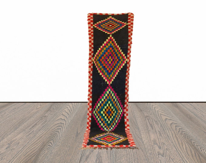 2x10 ft long narrow Moroccan runner rug!