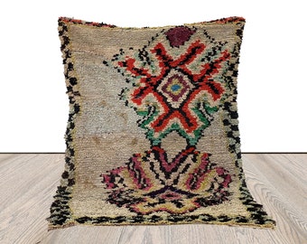 4x5 ft vintage moroccan unique rug, berber woolen colorful rug.