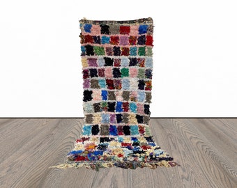 3x7 ft Berber Boucherouite Moroccan rug!