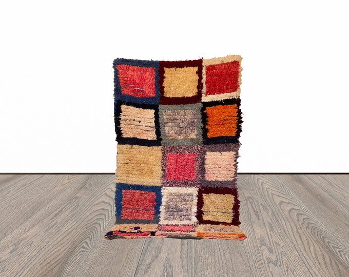 3x6 ft vintage Moroccan colorful area rug!