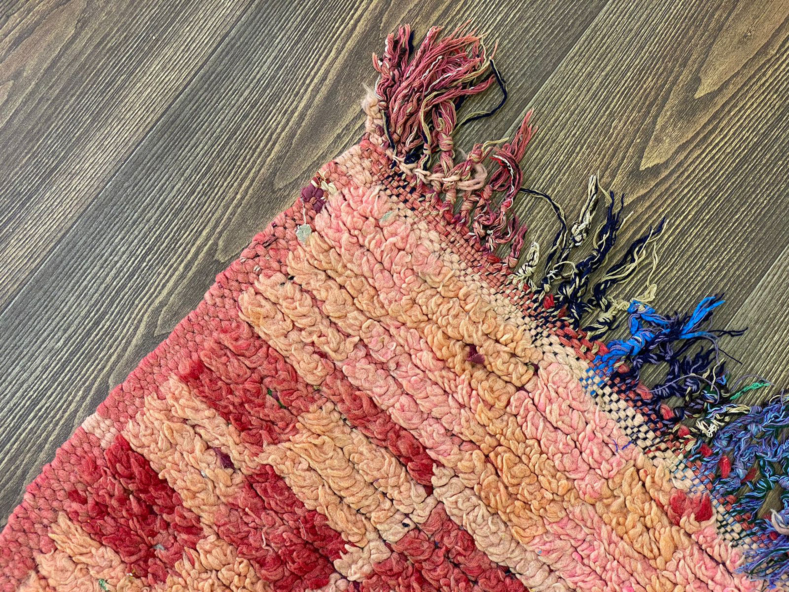 4x8 Moroccan Vintage Worn Area Rugs, Berber Faded Color Woven Rugs