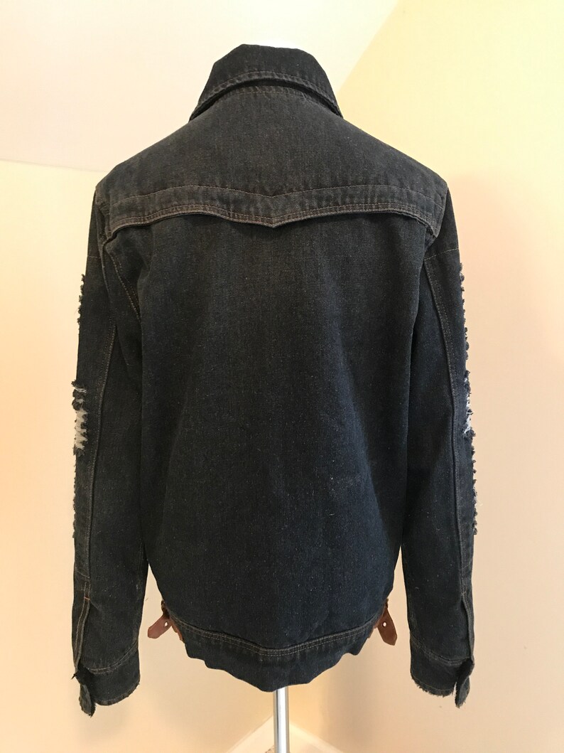 Vintage Denim Jacket 90s Jean Jacket Grunge Jacket