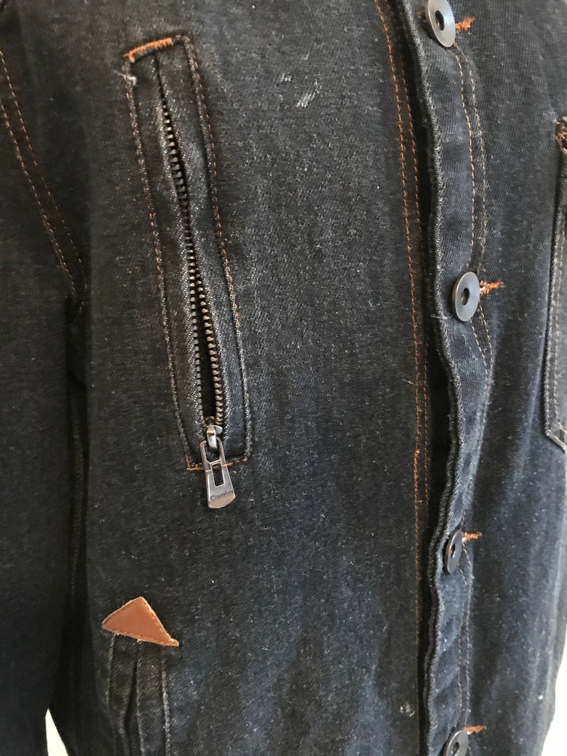 Vintage Denim Jacket 90s Jean Jacket Grunge Jacket