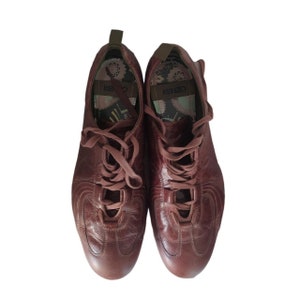 Men&#39;s Kenzo Retro Leather Sports Shoes, 1990, Brown Trainers For Gentleman, Vintage