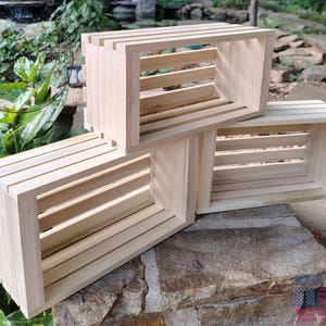 Unfinished Wood Crates for DIY, Crafts, Teacher Gifts, Craft Shows, Fall Decor, Storage, Home Decor, Dorm Room