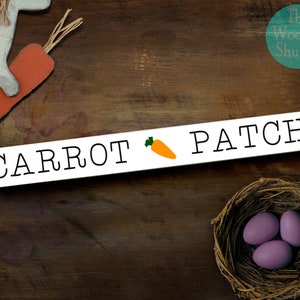 Carrot Patch Spring Decor Easter Decor Wooden Shelf Sitter Sign Easter Shelf Sitter Carrot Shelf Sitter Bunny Shelf Sitter Rustic