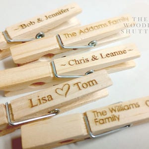 Naam wasknijpers, naambordje, gepersonaliseerde naamplaatskaart, cadeau leraar, gepersonaliseerde wasknijpers - Speciaal aangepast cadeau - Swag
