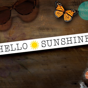 Summer Hello Sunshine Wooden Shelf Sitter Sign - Beach - Summer - Hello Sunshine - Home Decor - Summer Shelf Sitter - Farmhouse Decor Spring