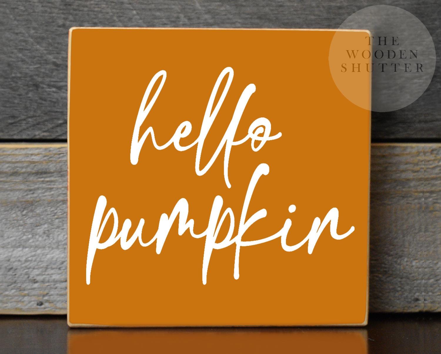 5x5 Hello Pumpkin, Hello Pumpkin, Small Pumpkin Sign, Pumpkin Gift,  Fall Tiered Tray Decor, Fall Decor, Autumn, Wood Block Sign, Pumpkin