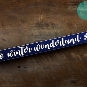 Winter Wonderland Wooden Shelf Sitter Sign Winter Wonderland Winter Shelf Sitter Winter Shelf Sitter Rustic Winter Sign Winter Decor