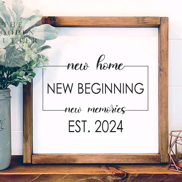 Home Established Sign - Etsy