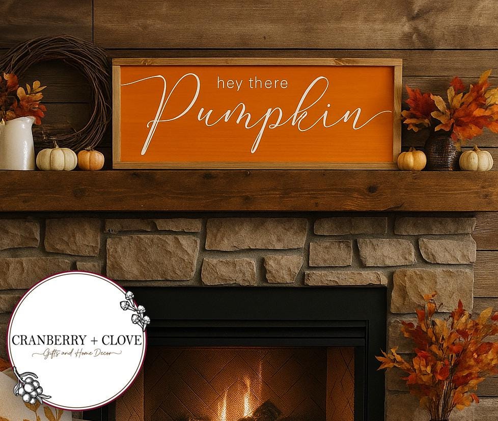 Hey There Pumpkin Sign, Wall Art, Pumpkin Sign, Fall Sign, Hello Pumpkin Sign, Halloween Sign, Over the Bed Sign, Sign Above Bed