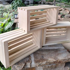 Unfinished Wood Crates for DIY, Crafts, Teacher Gifts, and more. in Various Sizes