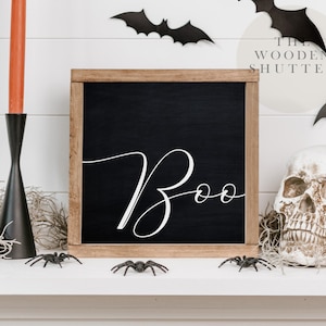 Boo Sign, Halloween Boo Sign, Boo!, Framed Sign, October 31, Porch Sign, Hello Pumpkin, Wood Framed Sign, Halloween Sign