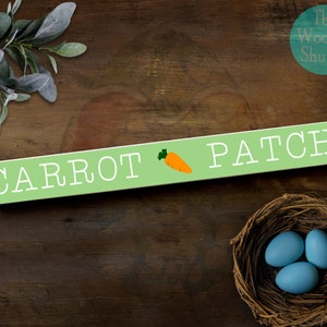 Carrot Patch Spring Decor Easter Decor Wooden Shelf Sitter Sign Easter Shelf Sitter Carrot Shelf Sitter Bunny Shelf Sitter Rustic
