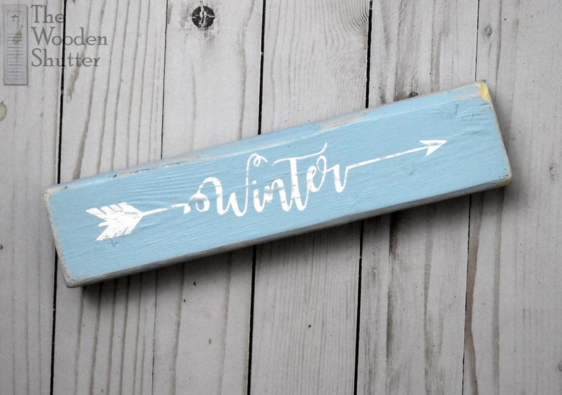Country Shelf Sitter Wood Sign Single Word Blocks Winter Comfy Cozy Choose any 1 Winter Shelf Sitters Snowflakes