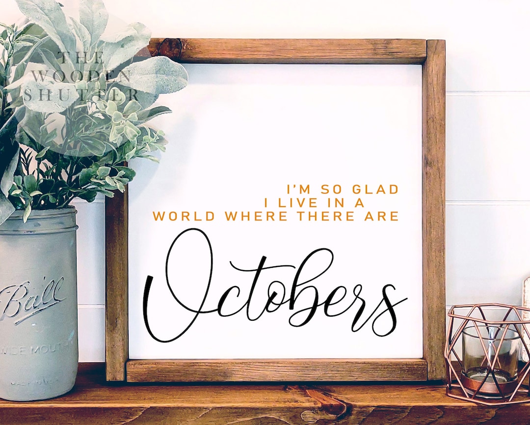 Rustic October Sign October Farmhouse Sign: Hand Painted Fall Decor - Etsy