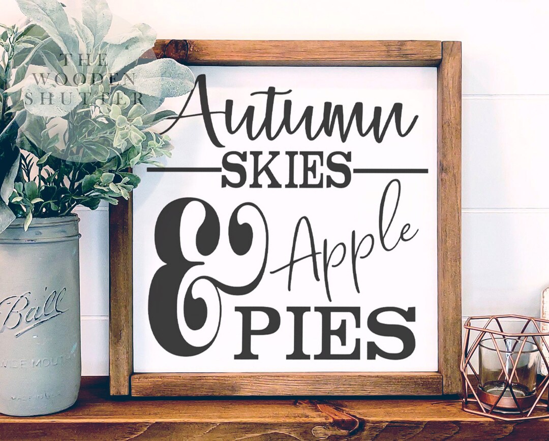 Fall Shadow Sign Fall Sign | Framed Sign | Fall Framed Sign | Minimalist Sign | Porch ...