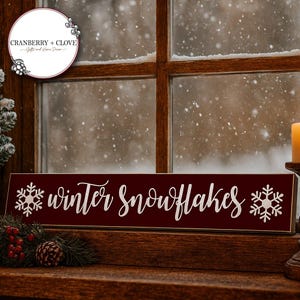 Vintersnöflingor i trä med hylla: Rustik juldekoration