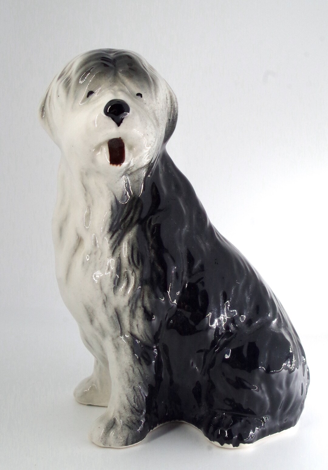 犬の置物　陶器　イタリア製　オールド.イングリッシュ.シープドッグ 犬の置物 陶器 イタリア製 オールド.イングリッシュ.シープドッグ